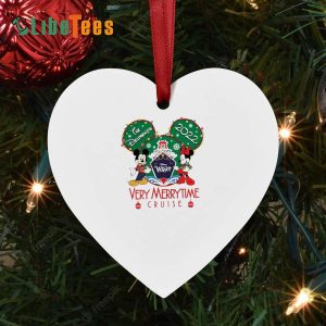 Personalized Minnie Ornament, Heart Shape Very Merrytime Cruise, Xmas Gifts, Disney Lovers Gifts