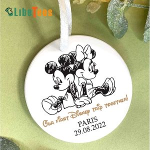 Personalized Minnie Ornament, Our First Disney Trip Together, Xmas Gifts, Disney Lovers Gifts