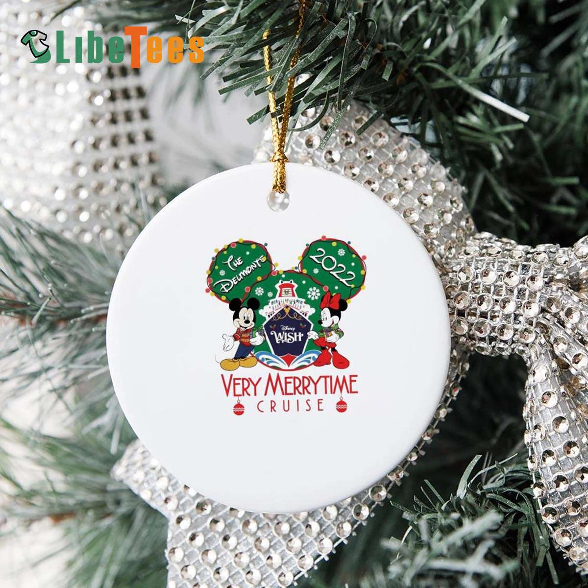 Personalized Minnie Ornament, Very Merrytime Cruise, Xmas Gifts, Disney Lovers Gifts