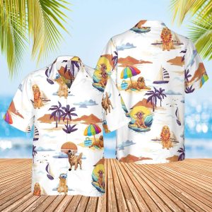 Golden Retriever hawaiian shirt 23424