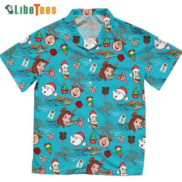 Christmas Beauty And The Beast Disney Hawaiian Shirt, Gifts For Disney Lovers