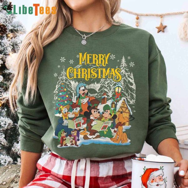 Vintage Merry Christmas Mickey and Friends Shirt, Disney Christmas Sweatshirt, Mickey’s Very Merry Christmas Party,disney lovers gifts, Disneyland Christmas Tee